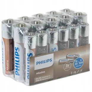 Zestaw 10 x bateria alkaliczna AA + 6x AAA Philips