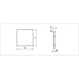 Panel szklany biały system+ do wentylatora kratki PTG100 Awenta