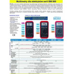 BM806 Multimetr automatyczny z pomiarem temperatury