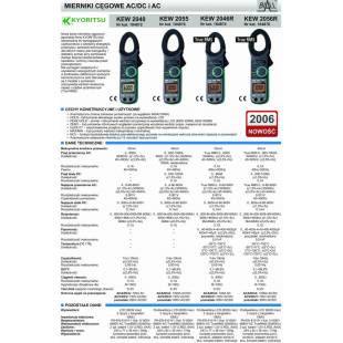 Miernik cęgowy 1000A AC/DC TRMS Kyoritsu KEW2056R